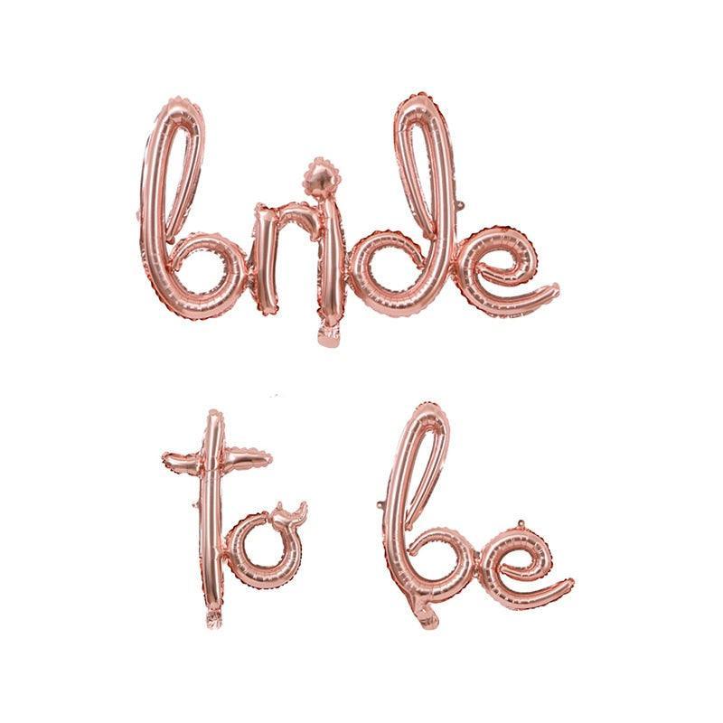 16/32inch Rose Gold Bride To Be Letter Foil Balloon Bachelorette Party - Luxurious Weddings