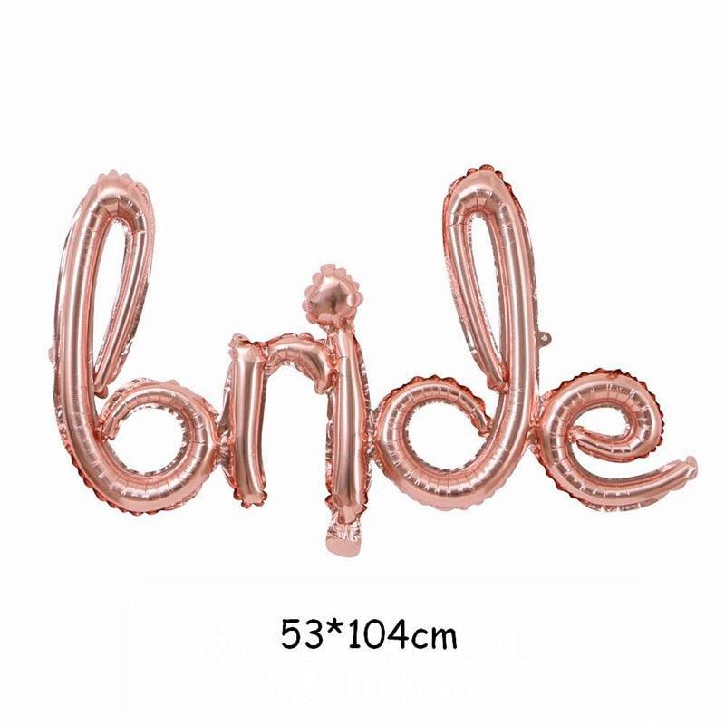 16/32inch Rose Gold Bride To Be Letter Foil Balloon Bachelorette Party - Luxurious Weddings