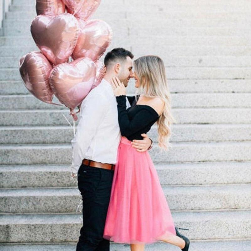 18inch Rose Gold Heart Foil Balloons Ballons Luxurious Weddings