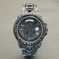 18k Gold Nano Plated Luxury Gold Full Diamond Watch - Luxurious Weddings