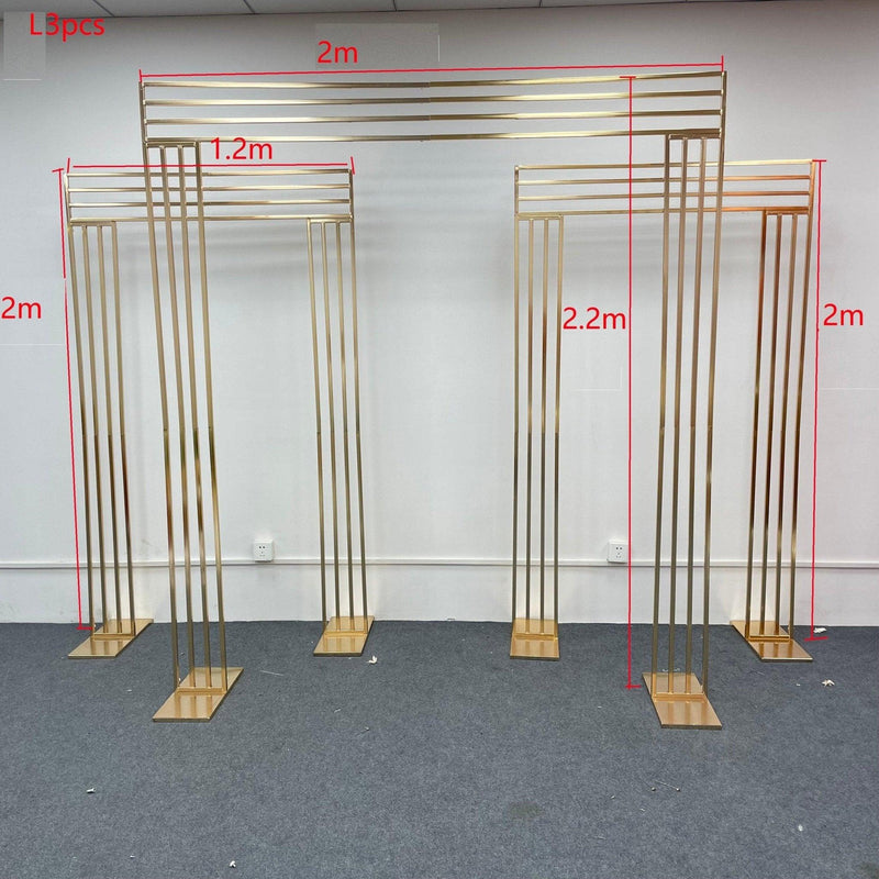 2.2M high Shiny Gold Plated Square Screen Backdrop Backdrops Luxurious Weddings