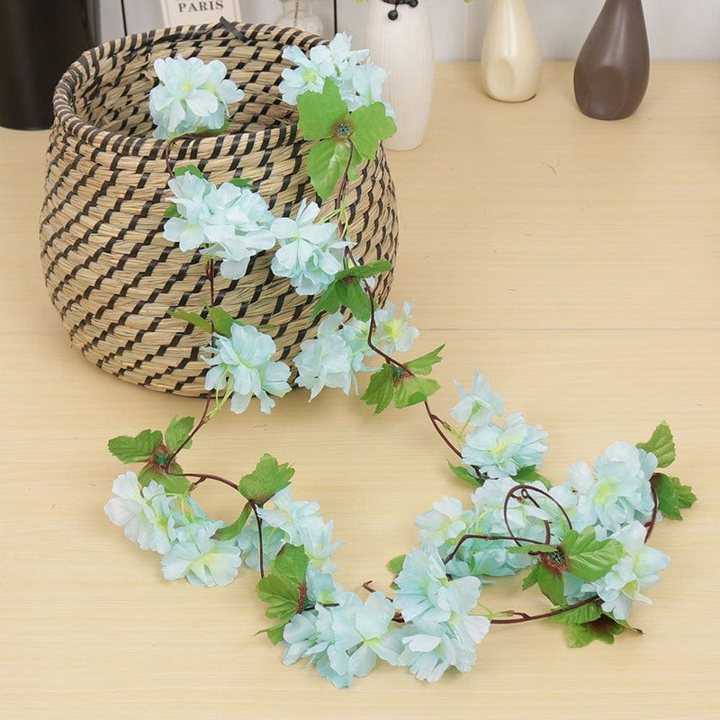 230cm Pink Cherry Blossom Silk Artificial Vine Artificial Flowers Luxurious Weddings