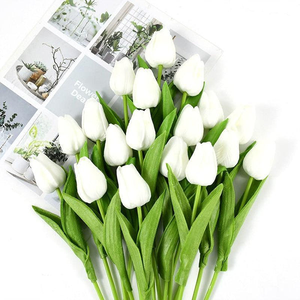 35 cm Tulip Flower Artificial Tulip Bouquet 10/5Pcs - Luxurious Weddings