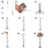 52cm Tall Crystal Candle Flower Holder Centerpiece - Luxurious Weddings