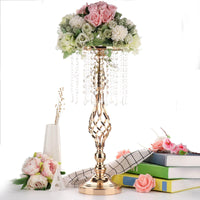 52cm Tall Crystal Candle Flower Holder Centerpiece - Luxurious Weddings