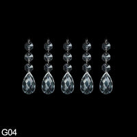 5Pcs Acrylic Crystal Beads Curtain Pendant Garland - Luxurious Weddings