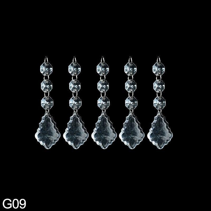 5Pcs Acrylic Crystal Beads Curtain Pendant Garland Crystal Beads Luxurious Weddings