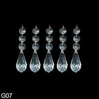 5Pcs Acrylic Crystal Beads Curtain Pendant Garland - Luxurious Weddings