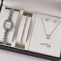 6PCS Womens Watch & Jewely Gift Set - Luxurious Weddings