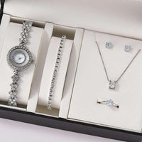 6PCS Womens Watch & Jewely Gift Set - Luxurious Weddings