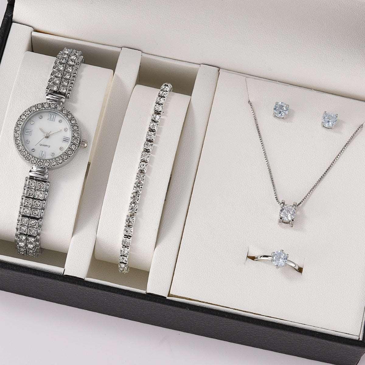 6PCS Womens Watch & Jewely Gift Set - Luxurious Weddings