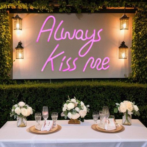 Always Kiss Me Pink Neon Sign Neon Signs Luxurious Weddings