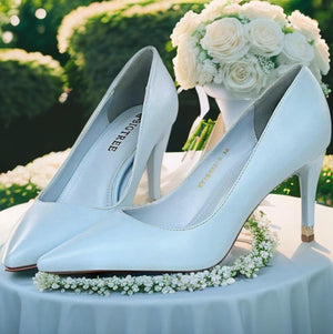 Amelia-Grace Something blue Heel Bridal Shoes Luxurious Weddings