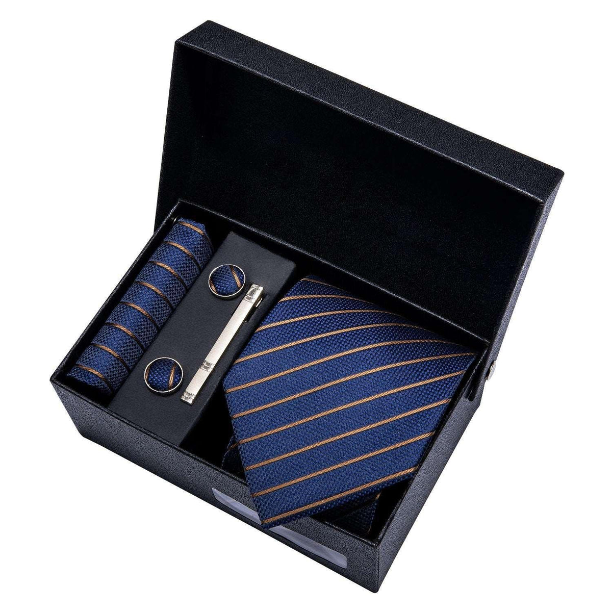 Barry.Wang Luxury Designer Gold Neck Tie Set