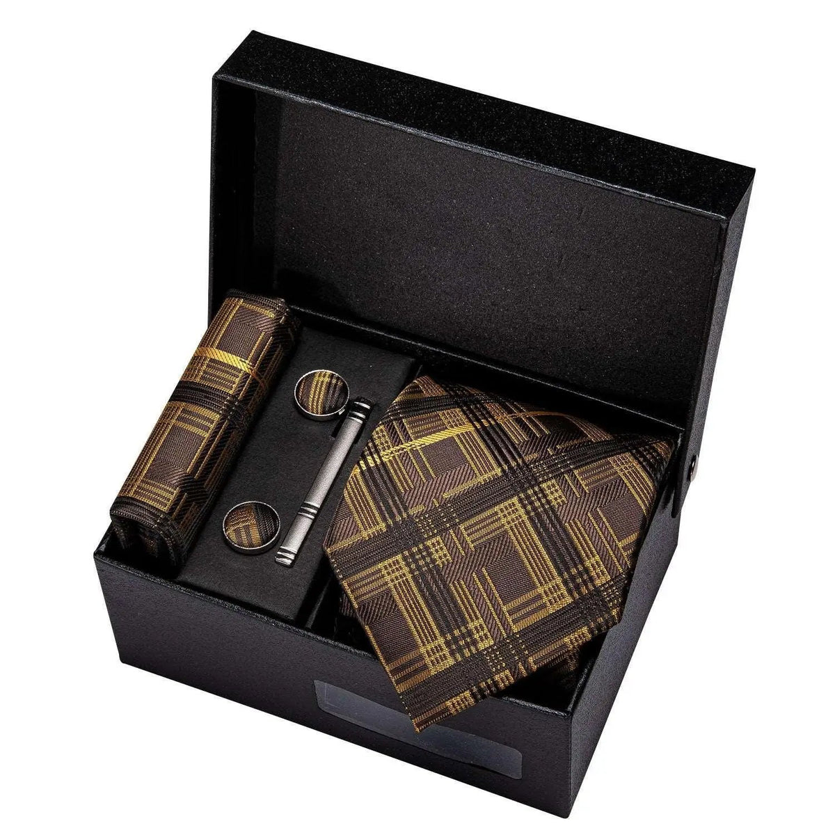 Barry.Wang Luxury Designer Gold Neck Tie Set