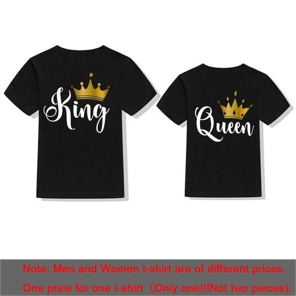 King Queen Printing Lover Couples Tee Shirt By Luxurious Luxurious Weddings