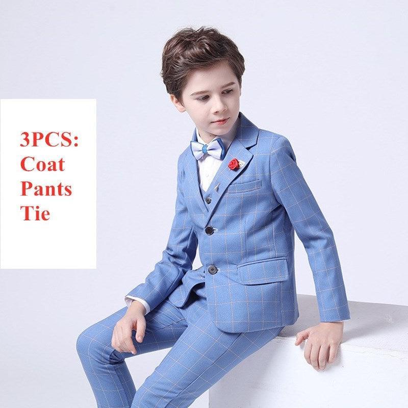 Big Boys Top Quality Plaid Wedding Suit - Luxurious Weddings