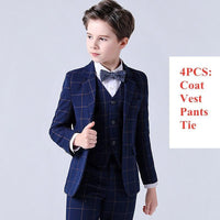 Big Boys Top Quality Plaid Wedding Suit - Luxurious Weddings