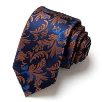 Blue Necktie Green & Orange Silk Gravatas For Men - Luxurious Weddings