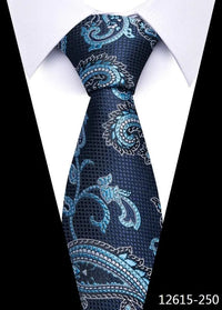 Blue Necktie Green & Orange Silk Gravatas For Men - Luxurious Weddings