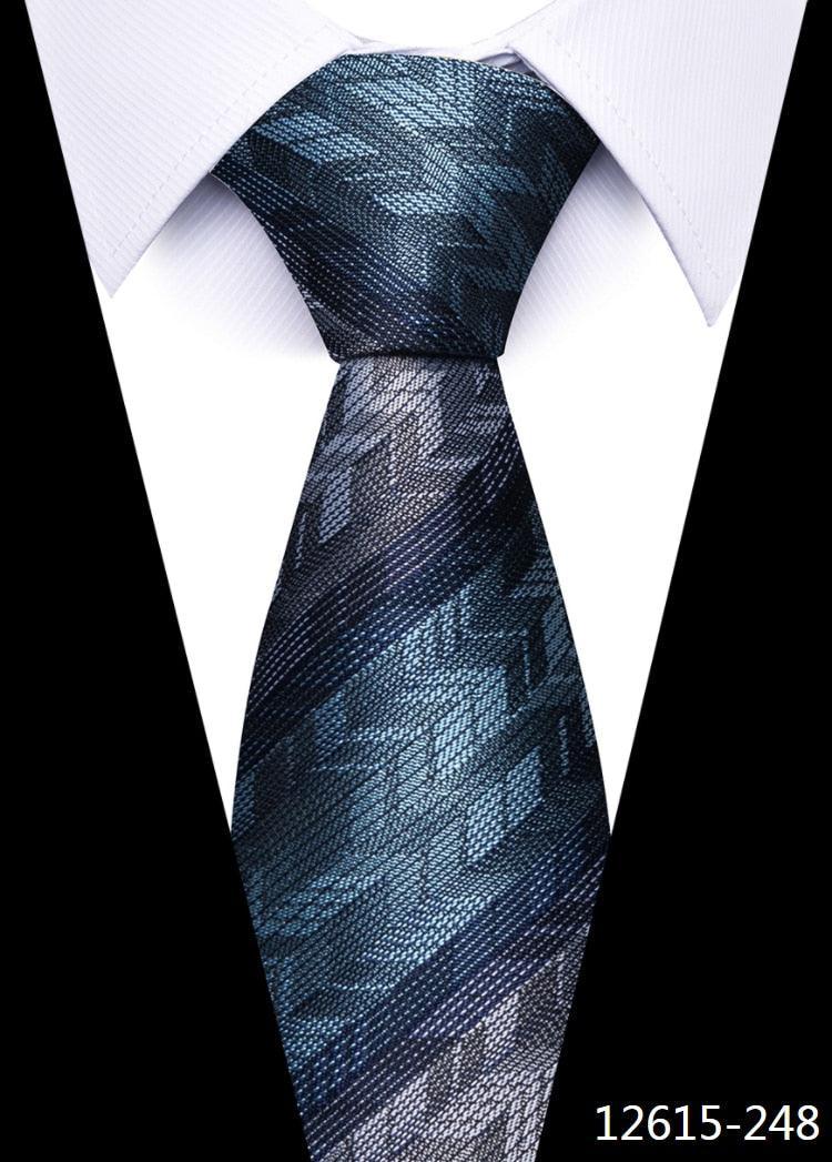 Blue Necktie Green & Orange Silk Gravatas For Men - Luxurious Weddings