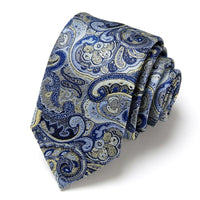 Blue Necktie Green & Orange Silk Gravatas For Men - Luxurious Weddings