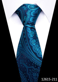 Blue Necktie Green & Orange Silk Gravatas For Men - Luxurious Weddings