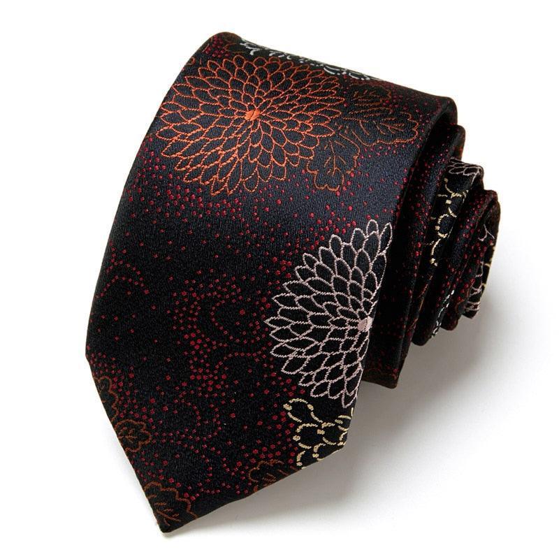 Blue Necktie Green & Orange Silk Gravatas For Men - Luxurious Weddings