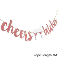 Bride To Be Big Wine Bottle Balloon Cheers Banner Decorations - Luxurious Weddings