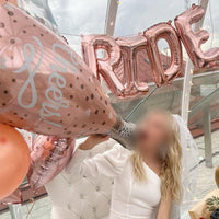 Bride To Be Big Wine Bottle Balloon Cheers Banner Decorations - Luxurious Weddings