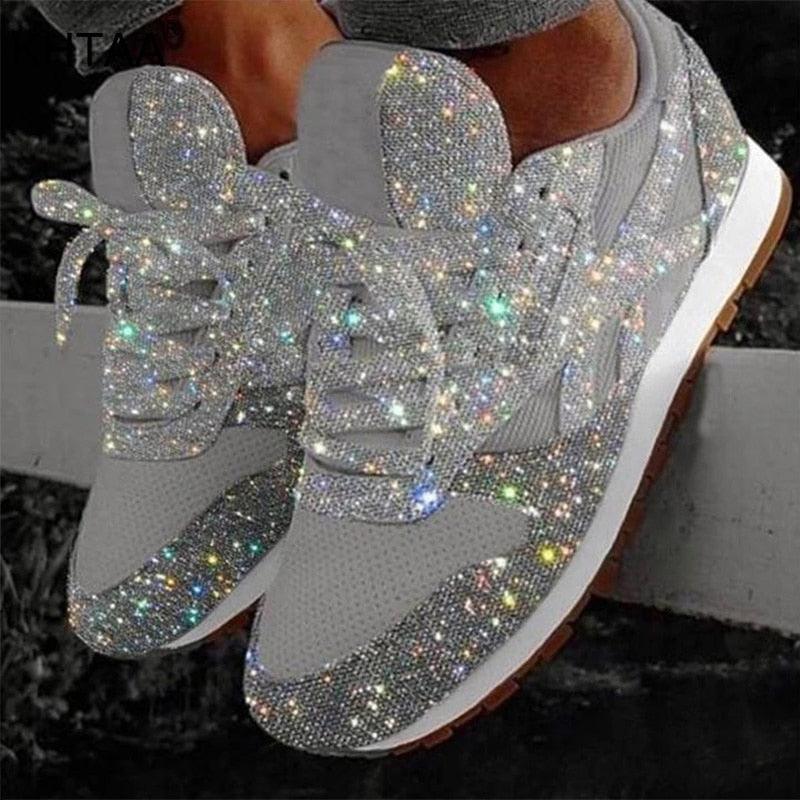 Casual Bride Glitter Bling Bridal Sneakers Bling-Shoes Luxurious Weddings