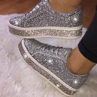 Casual Bride Glitter Bling Sneakers - Luxurious Weddings