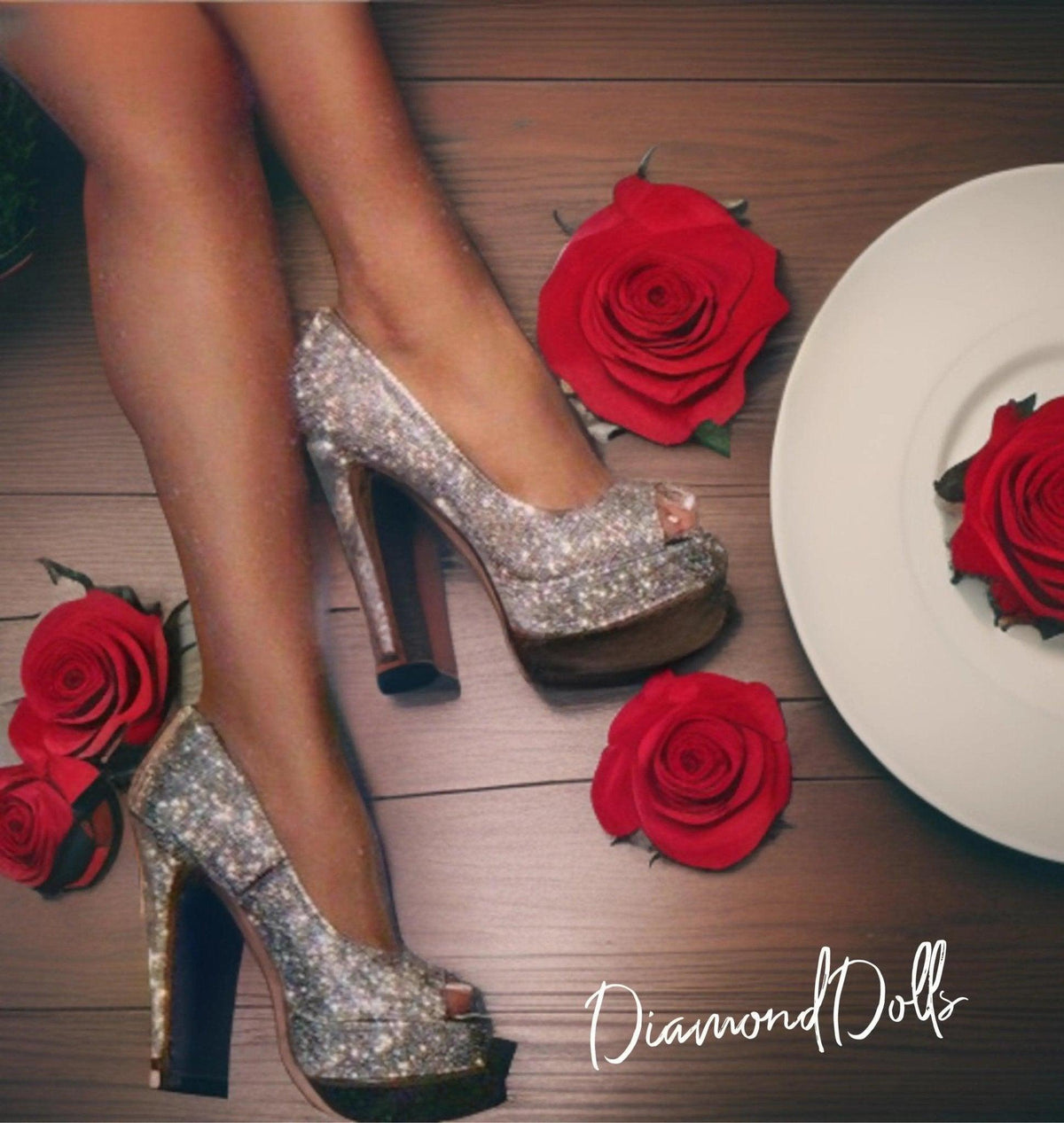 "Celeste Delight" Rhinestone Heels - Luxurious Weddings