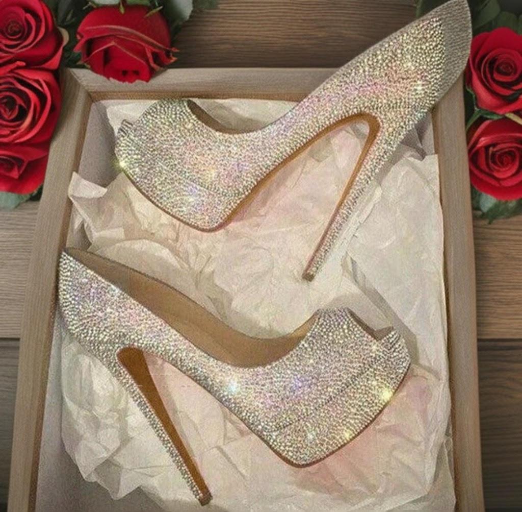 "Celeste Delight" Rhinestone Heels - Luxurious Weddings