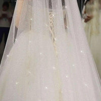 Champagne Bling Veils High Sparkle Bridal Veil - Luxurious Weddings