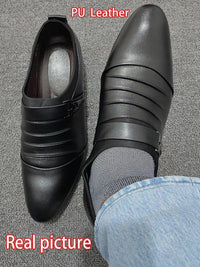 Classic Mens Formal Dress Shoes Black Leather - Luxurious Weddings