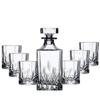 Crystal Glass Wine Bottle + Cups Wine/Whisky Decanter - Luxurious Weddings