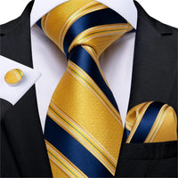 Designer Silk Necktie Hanky & Cufflink Set - Luxurious Weddings