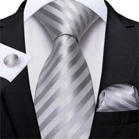 Designer Silk Necktie Hanky & Cufflink Set - Luxurious Weddings