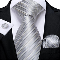 Designer Silk Necktie Hanky & Cufflink Set - Luxurious Weddings