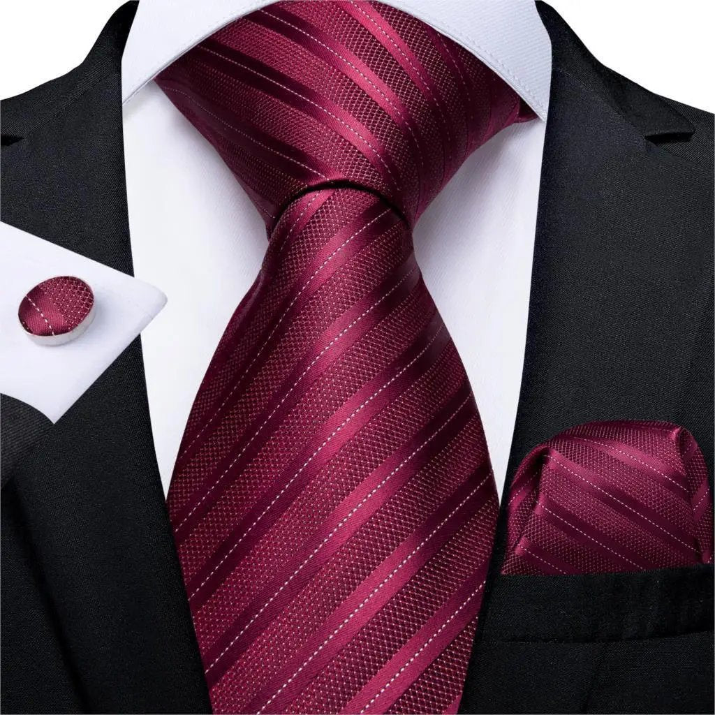 Designer Silk Necktie Hanky & Cufflink Set - Luxurious Weddings