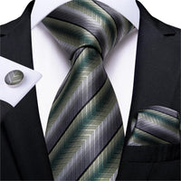 Designer Silk Necktie Hanky & Cufflink Set - Luxurious Weddings