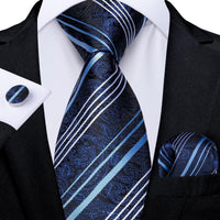 Designer Silk Necktie Hanky & Cufflink Set - Luxurious Weddings