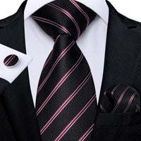 Designer Silk Necktie Hanky & Cufflink Set - Luxurious Weddings