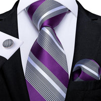 Designer Silk Necktie Hanky & Cufflink Set - Luxurious Weddings