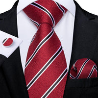 Designer Silk Necktie Hanky & Cufflink Set - Luxurious Weddings