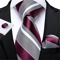 Designer Silk Necktie Hanky & Cufflink Set - Luxurious Weddings