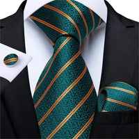 Designer Silk Necktie Hanky & Cufflink Set - Luxurious Weddings