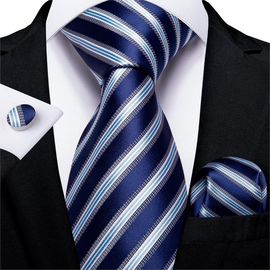 Designer Silk Necktie Hanky & Cufflink Set - Luxurious Weddings