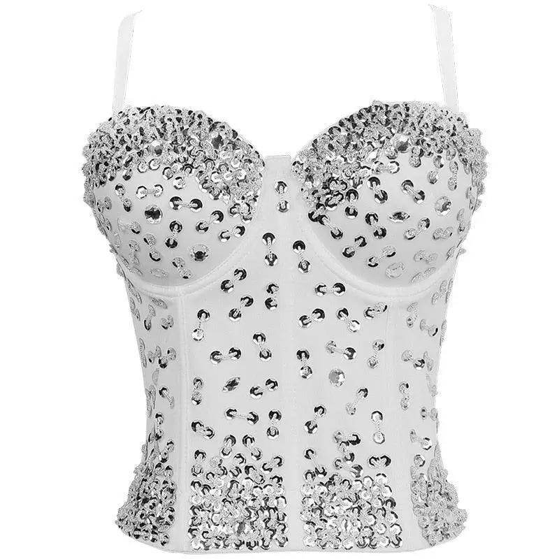 Diamante Sequined Bustier Bustier Luxurious Weddings